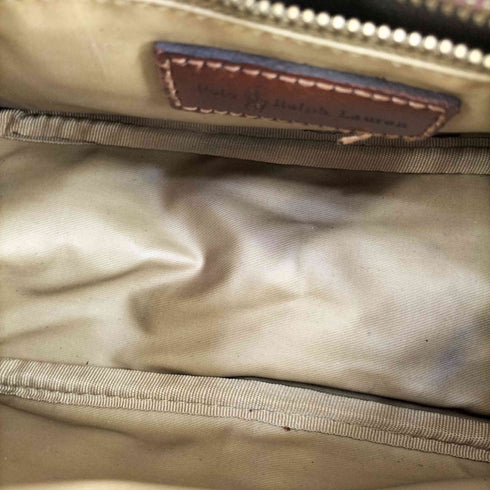 ポロラルフローレン POLO RALPH LAUREN PVCレザー 千鳥格子 セカンドバック メンズ