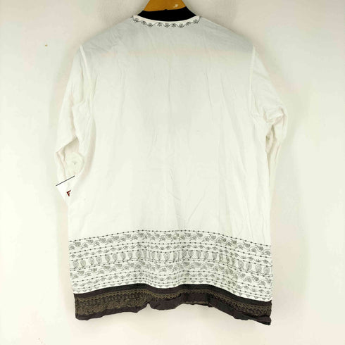 ハートイッセイミヤケ Haat ISSEY MIYAKE 刺繍デザイン L/S プルオーバーブラウス レディース 2