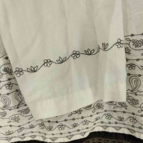 ハートイッセイミヤケ Haat ISSEY MIYAKE 刺繍デザイン L/S プルオーバーブラウス レディース 2