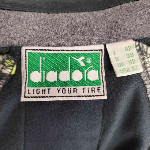 ディアドラ DIADORA 90s ロゴ刺繍 ジップアップ トラックジャケット メンズ 32