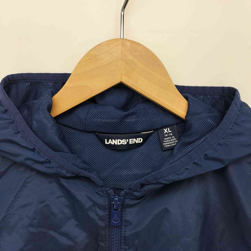 ランズエンド LANDS END 裏地メッシュ リップストップ ジップアップ フーディ ジャケット メンズ import:XL