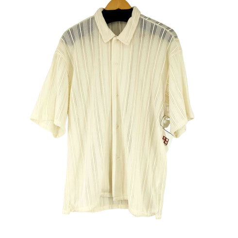 ビームス BEAMS メッシュ オープンカラーシャツ メンズ JPN:L