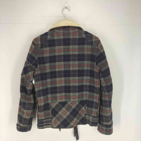 ヴェロニクブランキーノ Veronique Branquinho 04AW チェック柄 ウールボア フライトジャケット メンズ 46