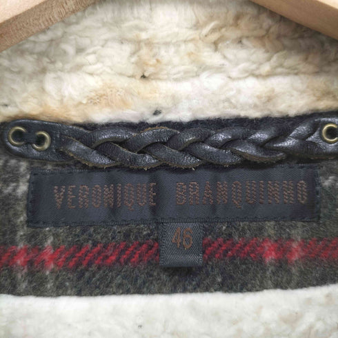 ヴェロニクブランキーノ Veronique Branquinho 04AW チェック柄 ウールボア フライトジャケット メンズ 46