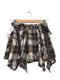 ベルト付チェックミニスカート Y2K レディース
