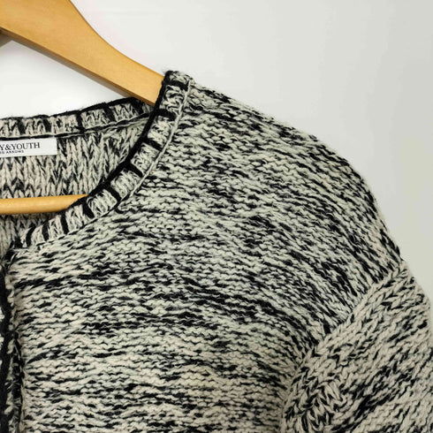 ビューティーアンドユースユナイテッドアローズ BEAUTY & YOUTH UNITED ARROWS コットンブレンド ノーカラーカーディガン ツイード レディース