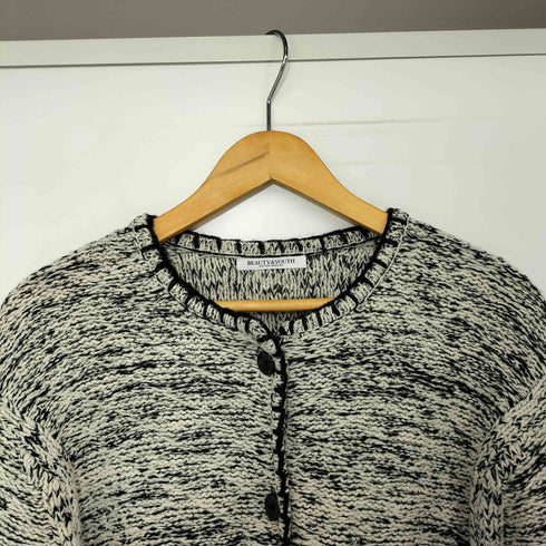 ビューティーアンドユースユナイテッドアローズ BEAUTY & YOUTH UNITED ARROWS コットンブレンド ノーカラーカーディガン ツイード レディース