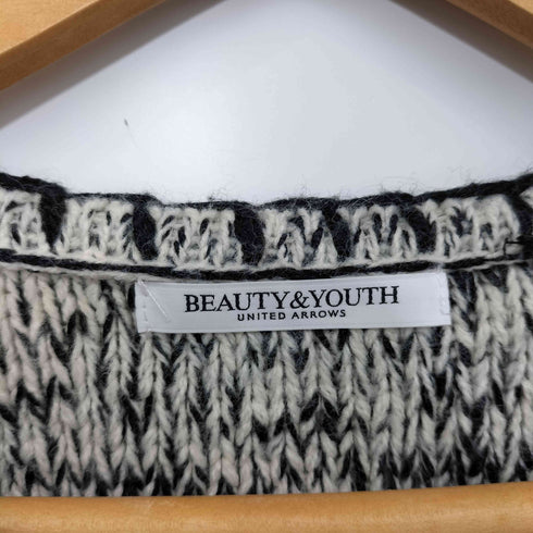 ビューティーアンドユースユナイテッドアローズ BEAUTY & YOUTH UNITED ARROWS コットンブレンド ノーカラーカーディガン ツイード レディース