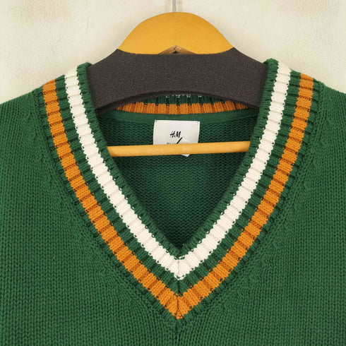 エイチアンドエム H&M vネックコットンニット メンズ import:L