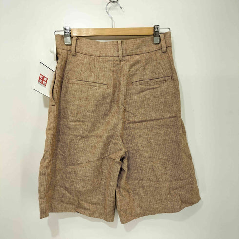 バナナリパブリック BANANA REPUBLIC コットンリネン ヘリンボーン タックショーツ グルカショーツ レディース JPN:2