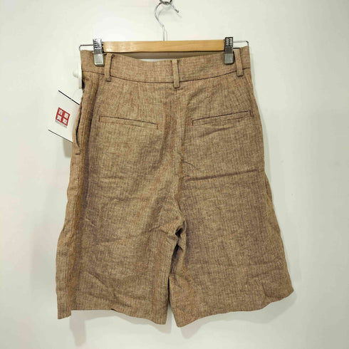 バナナリパブリック BANANA REPUBLIC コットンリネン ヘリンボーン タックショーツ グルカショーツ レディース JPN:2