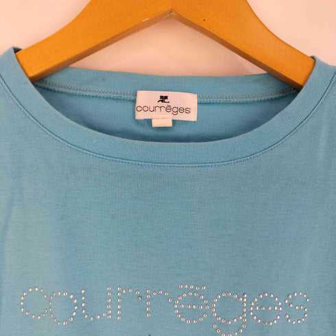 クレージュ courreges 00S ロゴ ラインストーン S/S Tシャツ レディース 9R