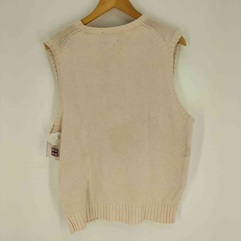 ポロバイラルフローレン Polo by RALPH LAUREN 90S ポニー刺繍 Vネック コットン ニット ベスト メンズ import:M