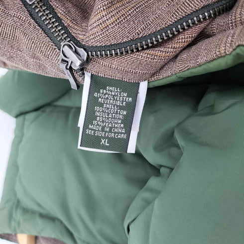 エディーバウアー Eddie Bauer 00S ジップアップ ダウンベスト リバーシブル メンズ import:XL