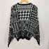 80-90S 総柄 アクリル ニット メンズ import:M