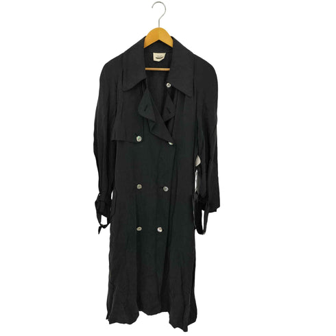 JIN ABE 80s レーヨンドレープ シェルボタン トレンチコート domestic メンズ