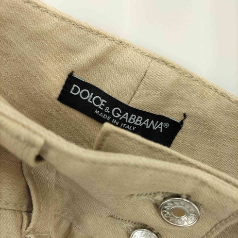 ドルチェアンドガッバーナ DOLCE&GABBANA 90-00s キャンバス ジッパーフライ センタープレス ストレートチノ スラックスパンツ Y2K レディース 38