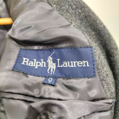 ラルフローレン RALPH LAUREN 90s 金ボタン 2B ウール テーラードジャケット + ウール プリーツ スカート セットアップ レディース  上 : 9  下 : 7