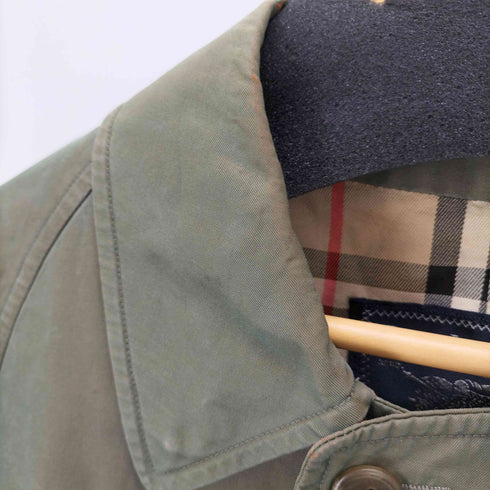 バーバリーズ BURBERRYS 裏地ノバチェック 比翼ステンカラーコート 玉虫 玉蟲 メンズ