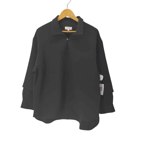 SOCCE ルーズシルエットドレープフェイクレイヤードスキッパーロングスリーブシャツ メンズ JPN:L