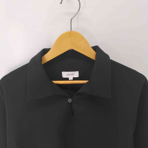 SOCCE ルーズシルエットドレープフェイクレイヤードスキッパーロングスリーブシャツ メンズ JPN:L