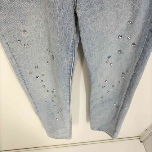 リーバイス Levis 5ポケット ボタンフライ 星 スタッズ ストレート デニム パンツ レディース W23L30