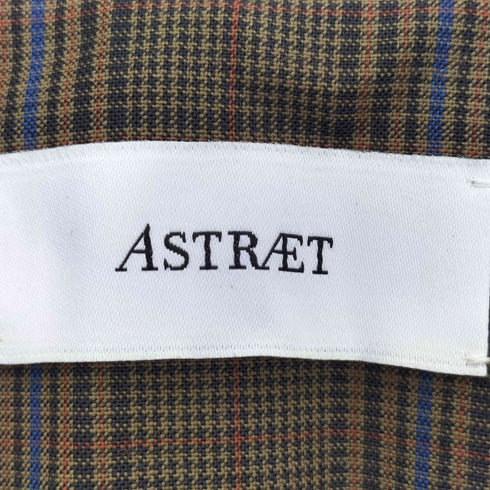 アストラット ASTRAET 6ボタン ノーカラー チェック ダブルブレストジャケット レディース JPN:0