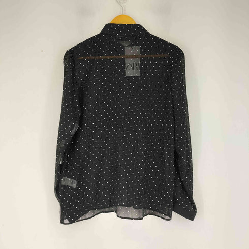 ザラ ZARA ビジューラインストーンフリルシアーブラウス レディース import:S