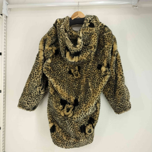 Apparence フランス製 キャラクター レオパード柄 フェイクファー フーデッドロングコート レディース