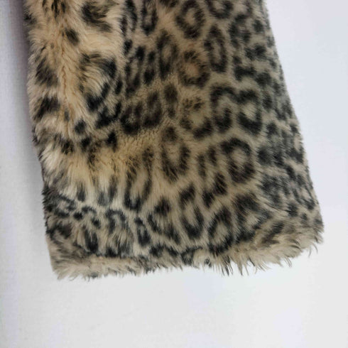 Apparence フランス製 キャラクター レオパード柄 フェイクファー フーデッドロングコート レディース