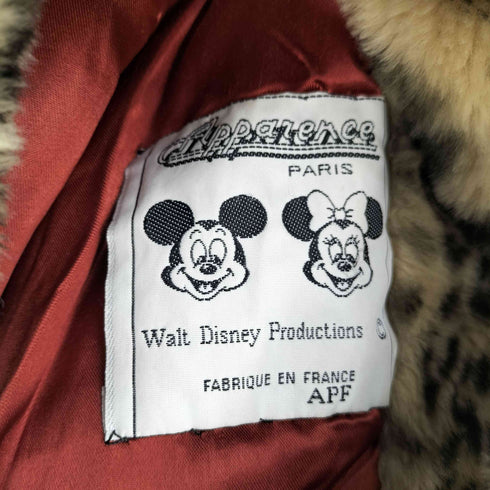 Apparence フランス製 キャラクター レオパード柄 フェイクファー フーデッドロングコート レディース