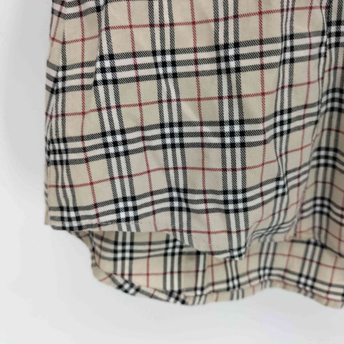 バーバリーブルーレーベル BURBERRY BLUE LABEL ホース刺繍 ノバチェック 長袖 シャツ レディース JPN:36