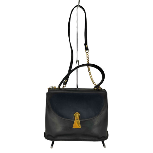 ランセル LANCEL ロゴ刻印 チェーンストラップ レザー ショルダーバッグ レディース