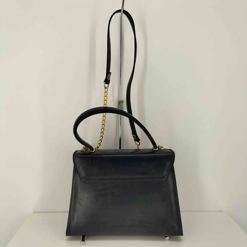 ランセル LANCEL ロゴ刻印 チェーンストラップ レザー ショルダーバッグ レディース