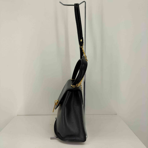 ランセル LANCEL ロゴ刻印 チェーンストラップ レザー ショルダーバッグ レディース