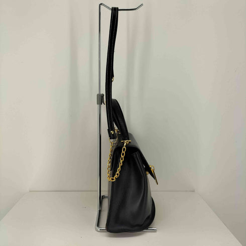 ランセル LANCEL ロゴ刻印 チェーンストラップ レザー ショルダーバッグ レディース