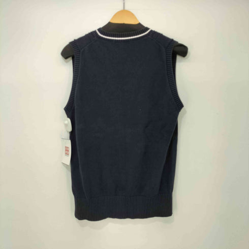 バーバリーロンドン BURBERRY LONDON 裾ホース刺繍 ケーブル編み コットンニット ベスト レディース 160A