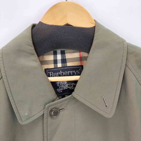 バーバリーズ BURBERRYS 裏地ノバチェック 比翼ステンカラーコート 玉虫 玉蟲 メンズ
