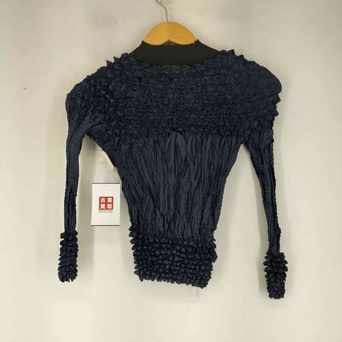 ポップコーン切り替え プリーツカットソー レディース