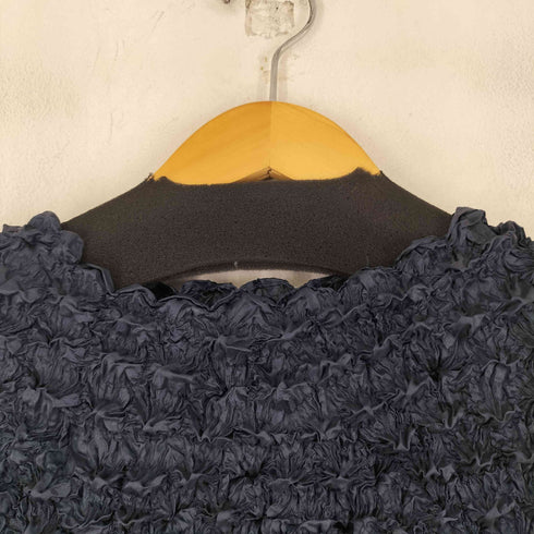 ポップコーン切り替え プリーツカットソー レディース