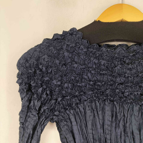 ポップコーン切り替え プリーツカットソー レディース