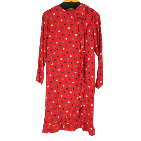 ニナリッチ NINA RICCI ドット フリルデザイン ワンピース レディース 36