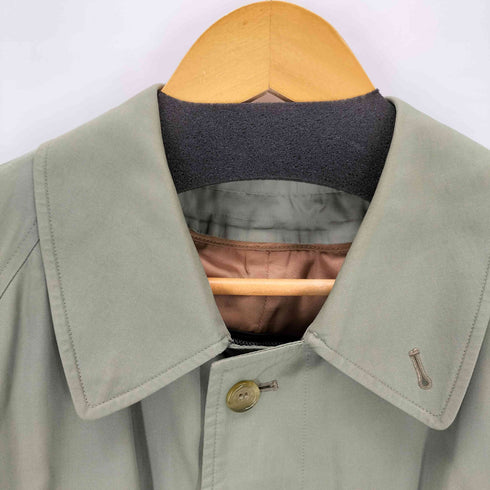 バーバリーズ BURBERRYS 英国製 丸善タグ ノバチェックライナー付 比翼ステンカラーコート メンズ