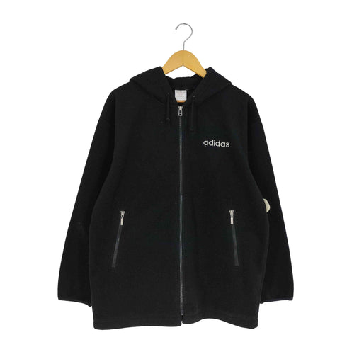 アディダス adidas 80s デサント製 トレフォイルロゴ フリースジップパーカー メンズ import:L