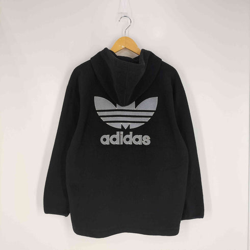 アディダス adidas 80s デサント製 トレフォイルロゴ フリースジップパーカー メンズ import:L