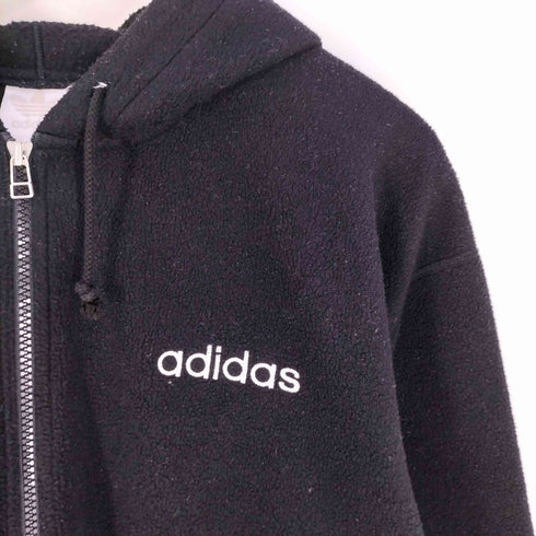 アディダス adidas 80s デサント製 トレフォイルロゴ フリースジップパーカー メンズ import:L