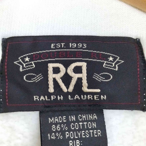 ダブルアールエルラルフローレン RRL RALPH LAUREN 復刻 1ツ星 黒タグ MILITALY HALFZIP SWEAT ウィング ボール クラック プリント ハーフジップスウェット メンズ import:S
