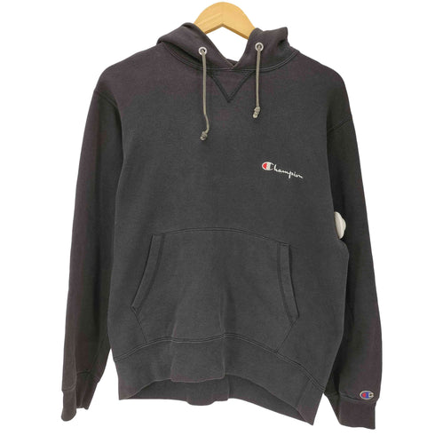 チャンピオン Champion 90S USA製 スクリプトロゴ 刺繍タグ 袖目つき Vガゼット フーディー パーカー メンズ import:L