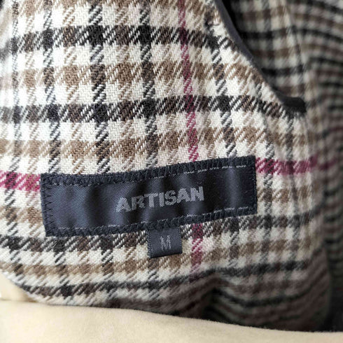 アルチザン ARTISAN カシミヤブレンド チェック柄 ライナー付きトレンチコート レディース