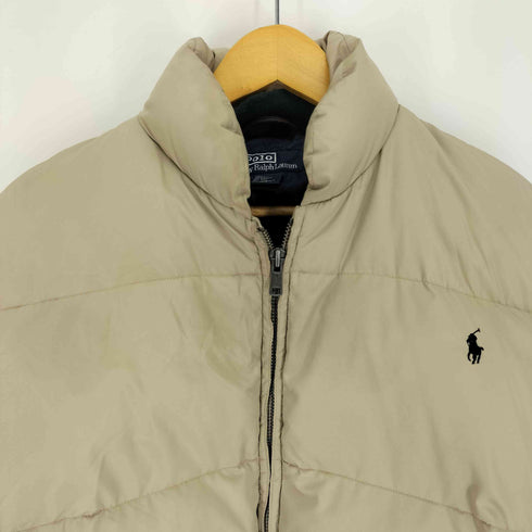 ポロバイラルフローレン Polo by RALPH LAUREN 90S ポニー刺繍 ジップアップ ダウンジャケット メンズ import:M